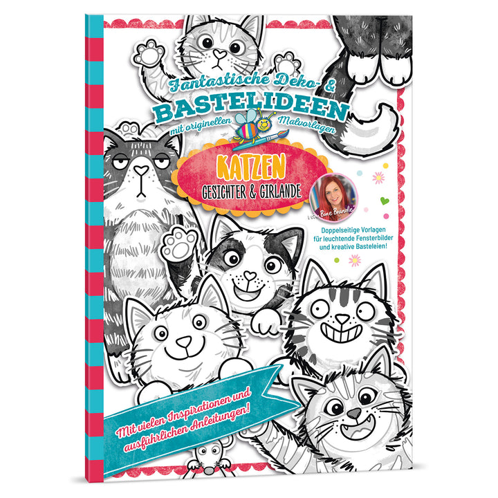 Deko- &amp; Bastelideen - KATZEN GESICHTER &amp; GIRLANDE