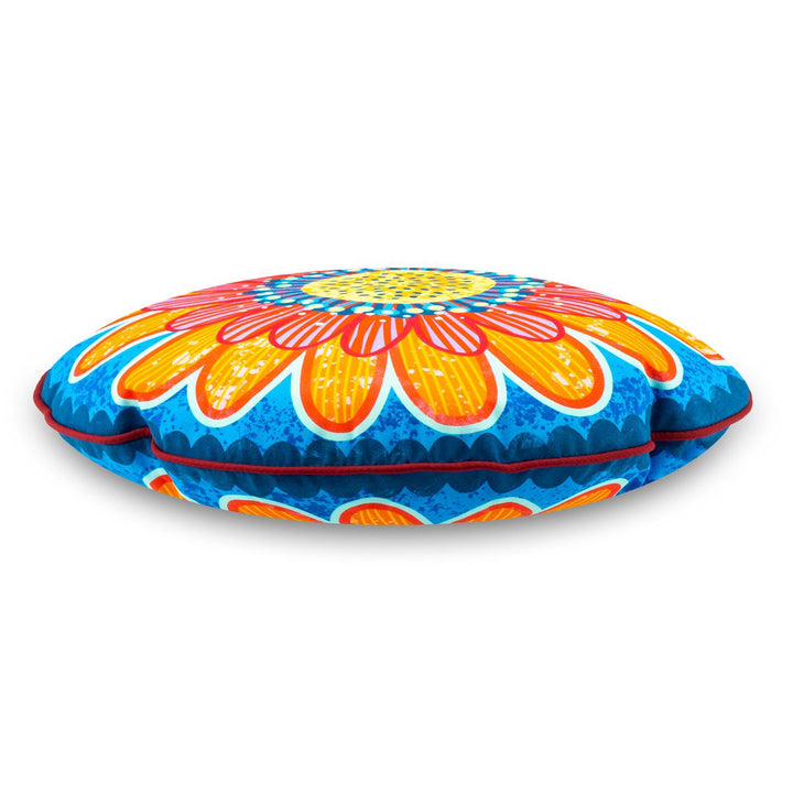 Dekokissen - Orange trifft Blau - 42 cm