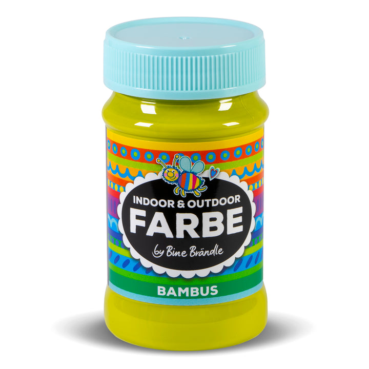Bambusfarbene Acrylfarbe in Kunststoffflasche für Bastelarbeiten im Innen- und Außenbereich 