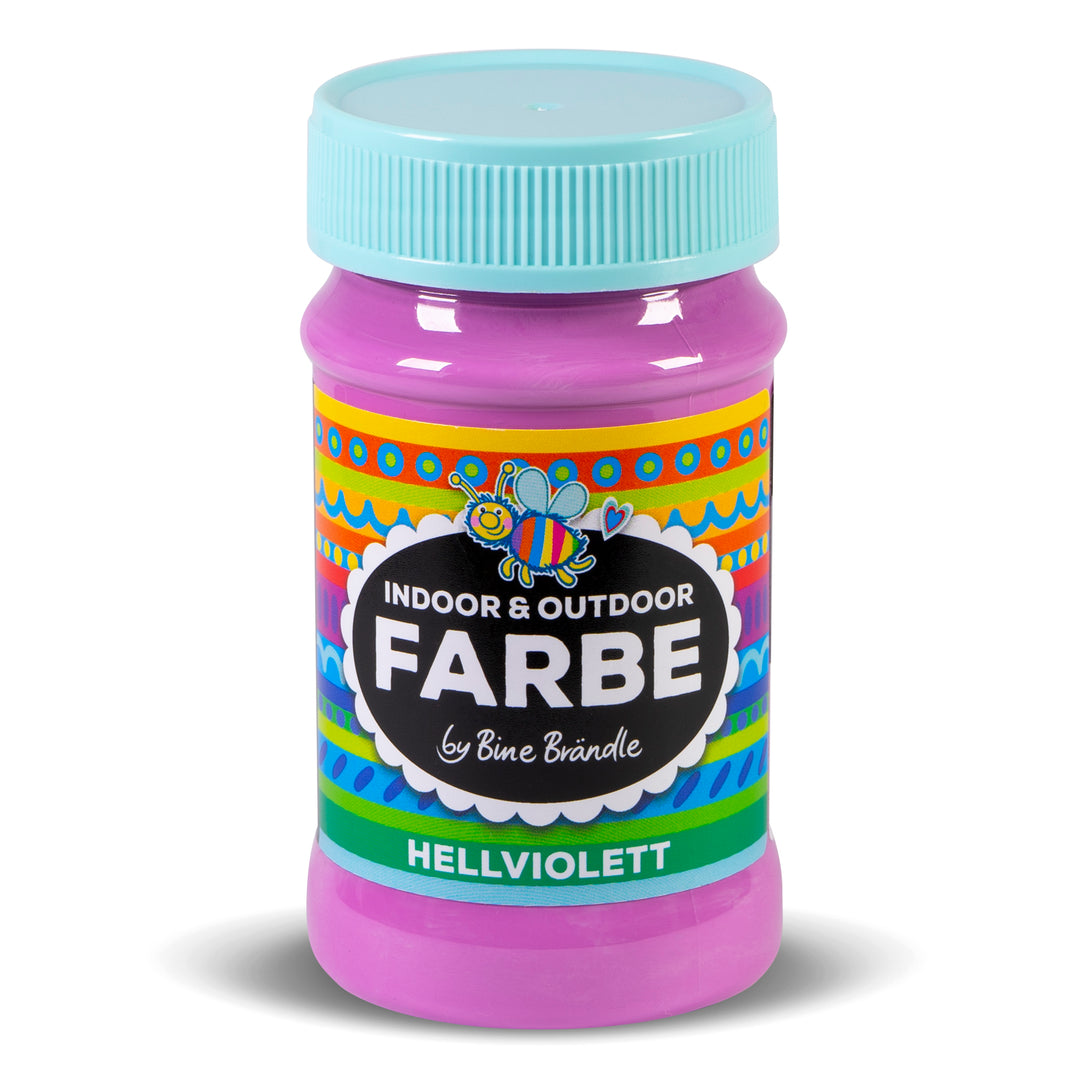 Hellviolette Acrylfarbe in Kunststoffflasche für Bastelarbeiten im Innen- und Außenbereich 