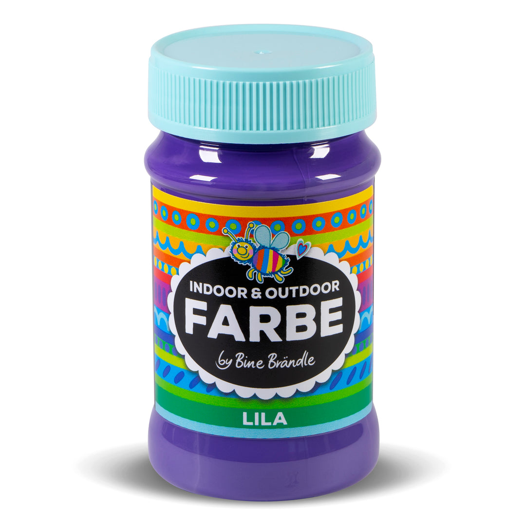 Lila Acrylfarbe in Kunststoffflasche für Bastelarbeiten im Innen- und Außenbereich 