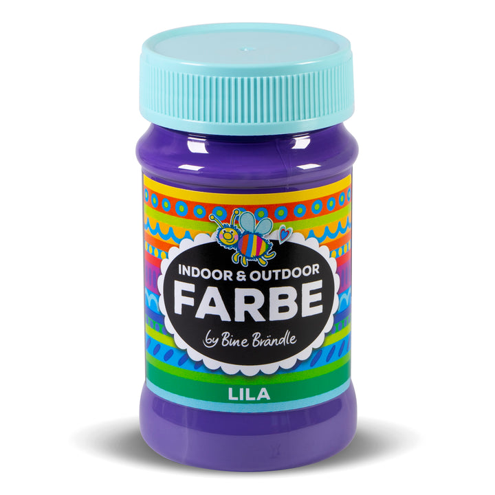 Lila Acrylfarbe in Kunststoffflasche für Bastelarbeiten im Innen- und Außenbereich 