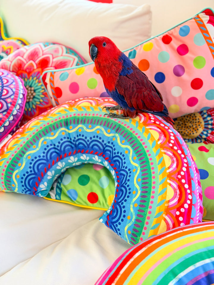 Lieblingskissen – Regenbogen Mandala