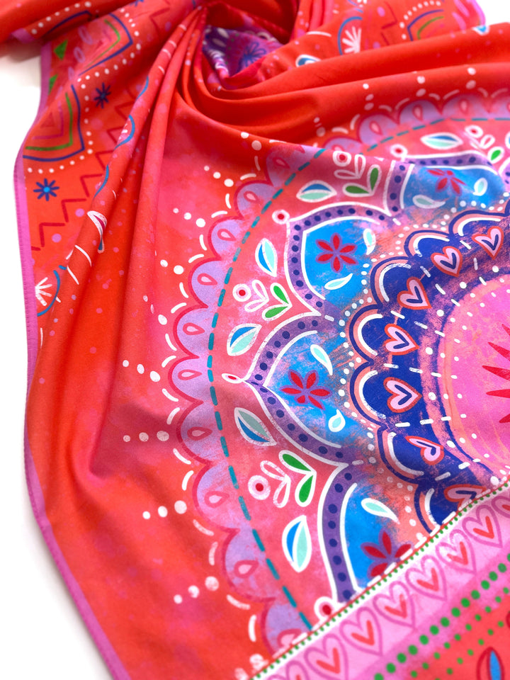 Tuch Mandala rot