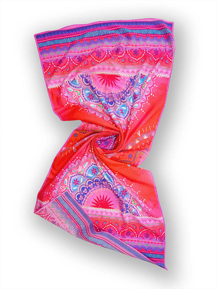 Tuch Mandala rot