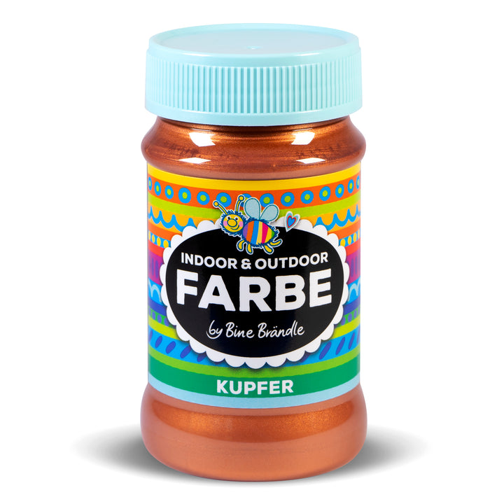 Metallic Kupferne Acrylfarbe in Kunststoffflasche für Bastelarbeiten im Innen- und Außenbereich 