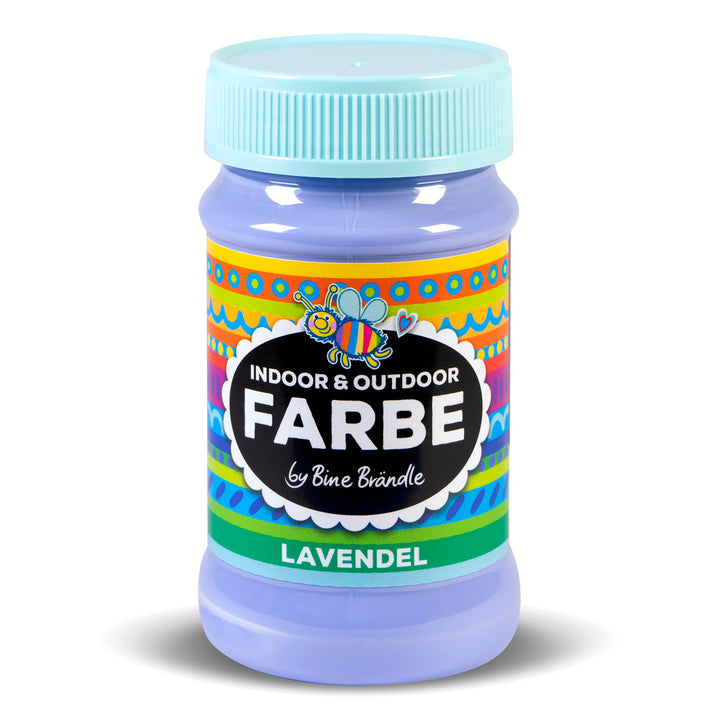 Lavendelfarbene Acrylfarbe in Kunststoffflasche für Bastelarbeiten im Innen- und Außenbereich 