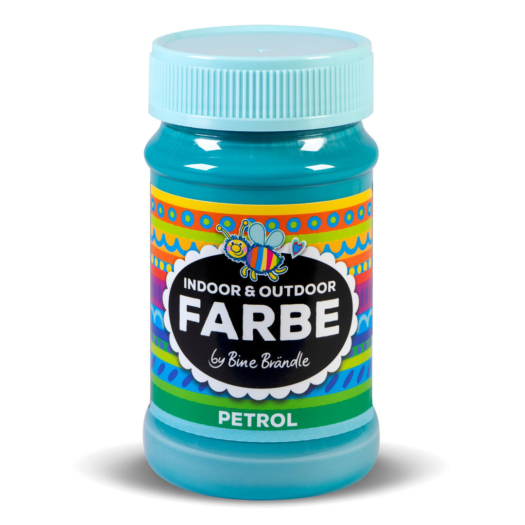 Petrol Acrylfarbe in Kunststoffflasche für Bastelarbeiten im Innen- und Außenbereich 