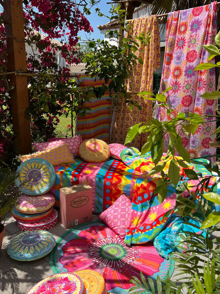 Kuscheldecke Regenbogenbunt