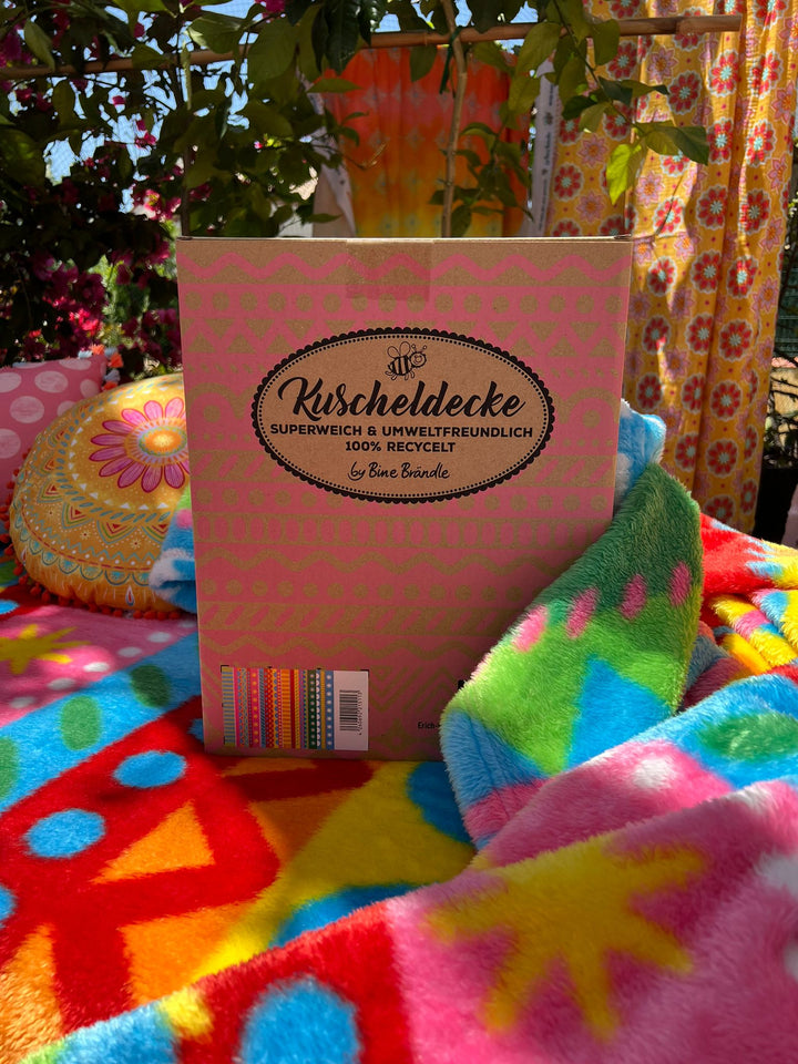 Kuscheldecke Regenbogenbunt